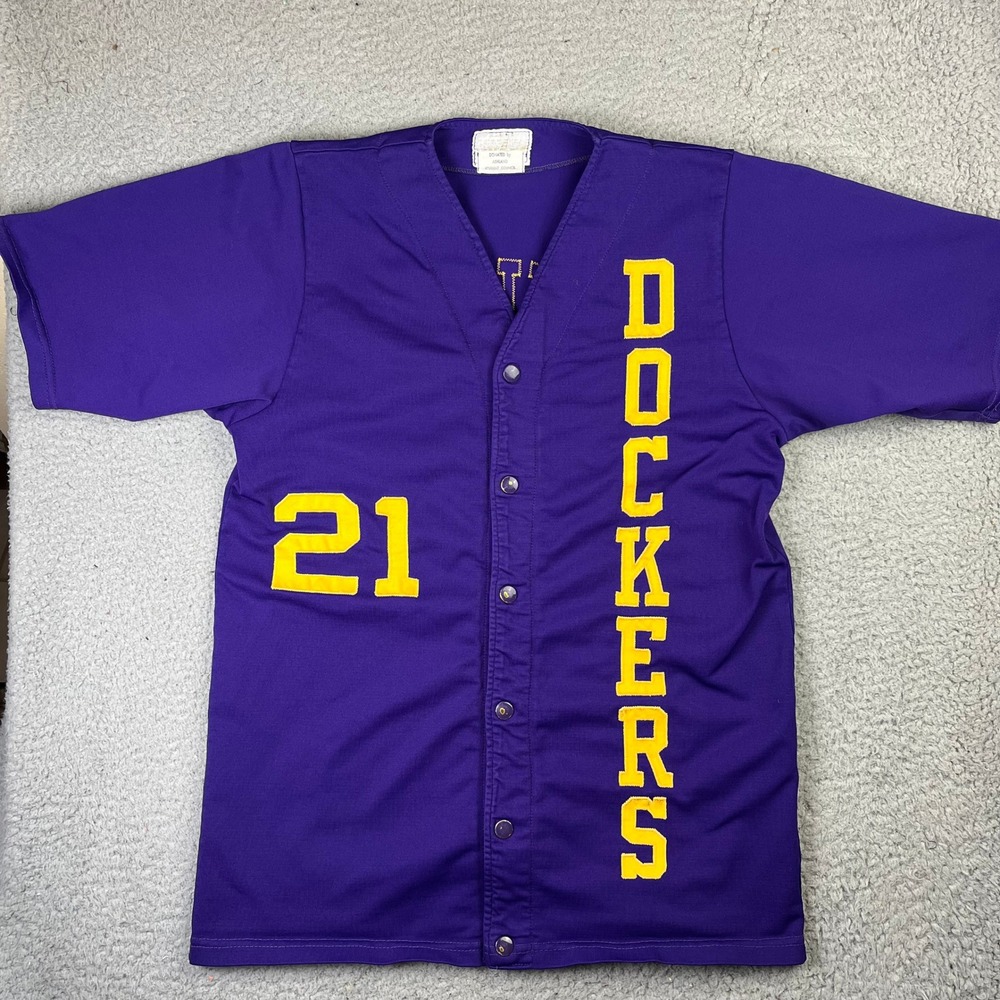Medalist Sand Knit Ashland Dockers Baseball Jersey Wisconsin High School Vintage